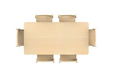 Natura Tisch medium, rechteckig, 112 x 56 cm, Gr. 0, TH 40 cm